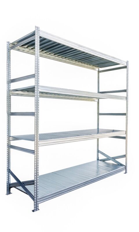 Salgó polc UGP S1 2500x2100x250 mm 4 polcos komplett egység
