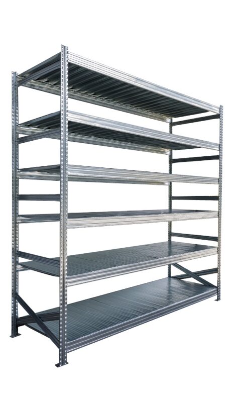 Salgó polc UGP S1 3000x2100x250 mm 6 polcos komplett egység