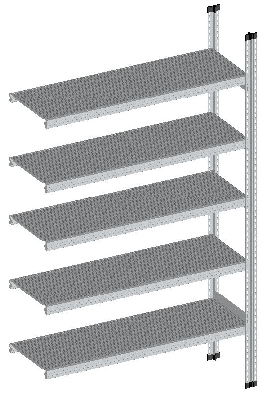 Salgó polc UGP ECO 1700x900x320 mm 5 polcos kiegészítő egység - Image 2